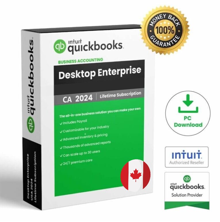 Quickbooks Desktop Enterprise 2024 2 Users | CA Version | No Subscription